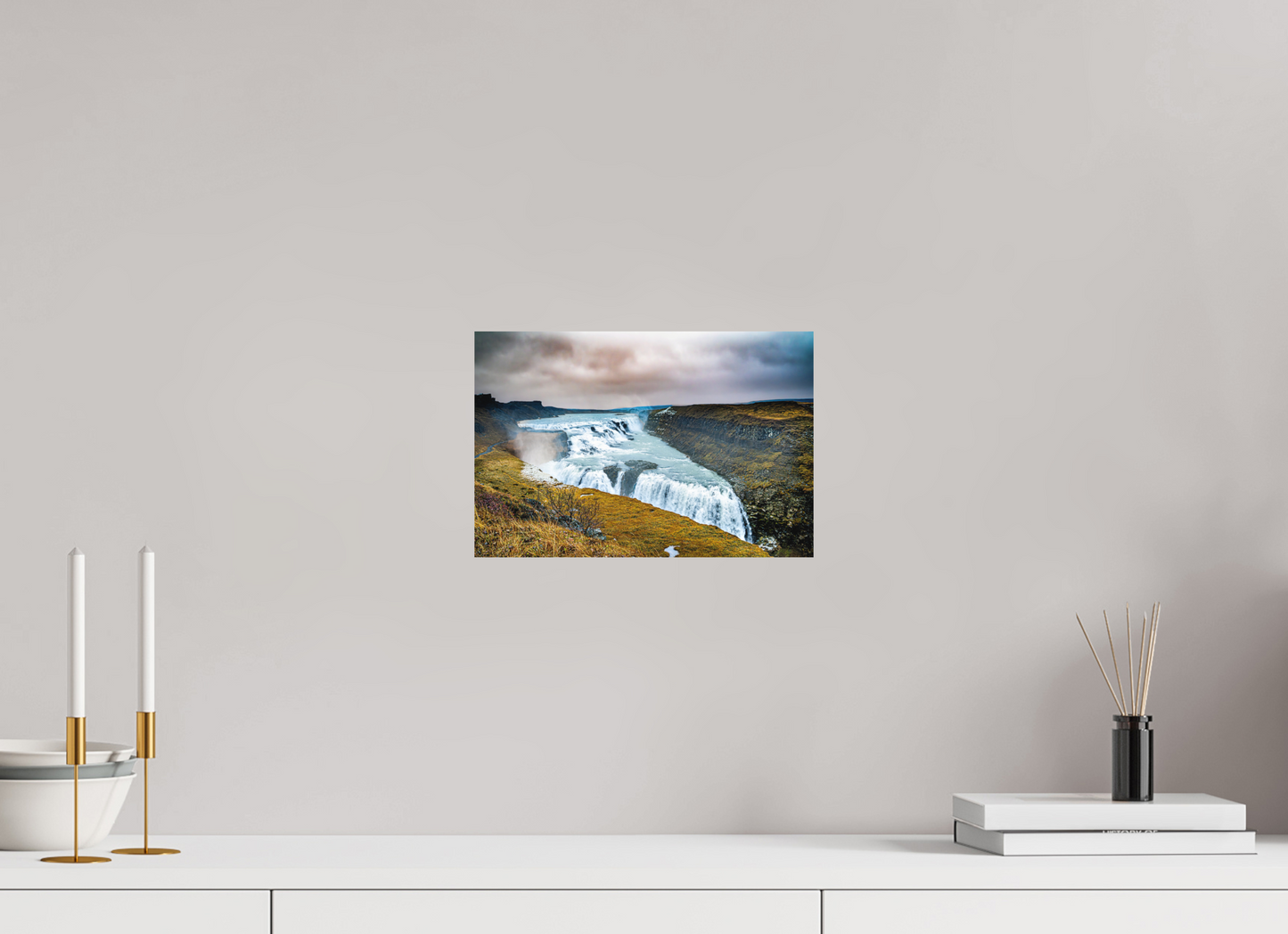 30 x 20 cm, Hahnemühle Photo Rag Bright White Gullfoss – Kraft der zwei Stufen