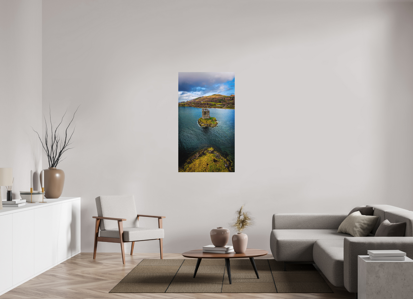 72 x 128 cm, Hahnemühle Photo Rag Bright White Castle Stalker – Einsamkeit im Loch Laich