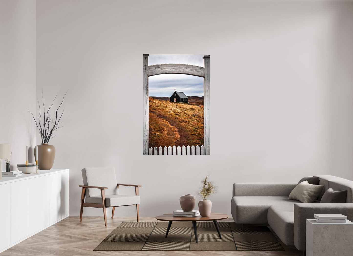 100 x 150 cm, Hahnemühle Photo Rag Bright White Schwarze Holzkirche