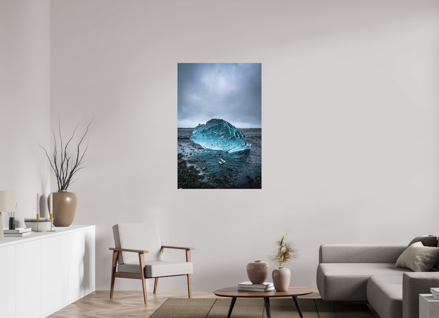 80 x 120 cm, Hahnemühle Photo Rag Bright White Frozen Blue Giant – Iceland