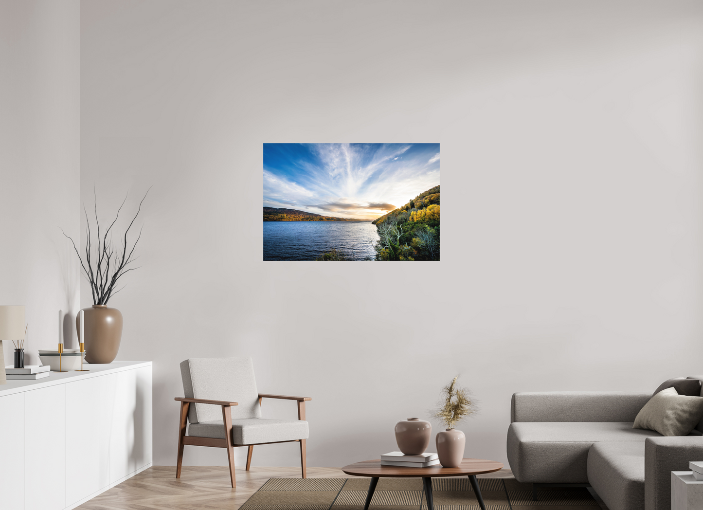 105 x 70 cm, Hahnemühle Photo Rag Bright White Loch Ness – Golden Light