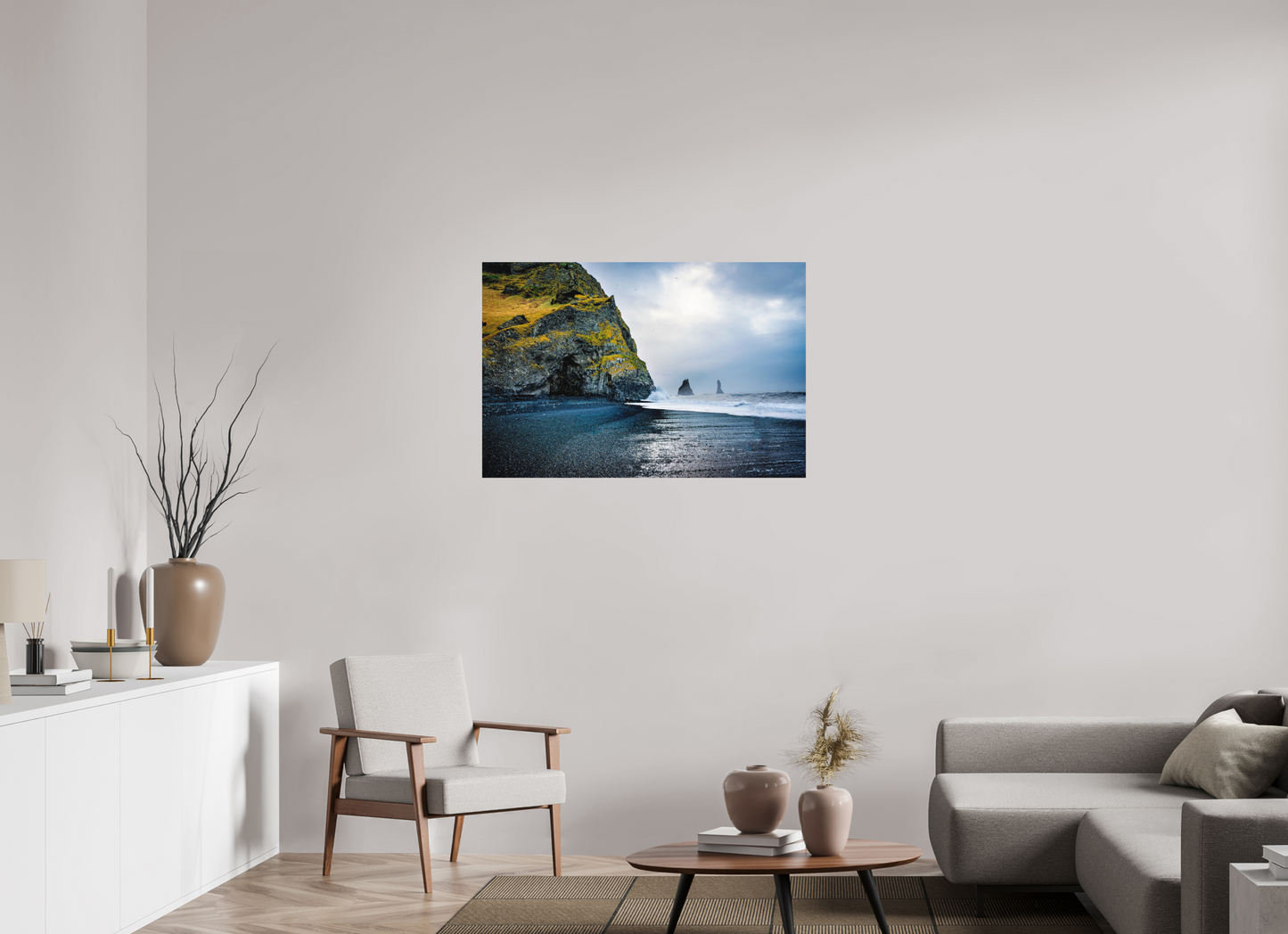 105 x 70 cm, Hahnemühle Photo Rag Bright White Reynisfjara – Schwarze Brandung