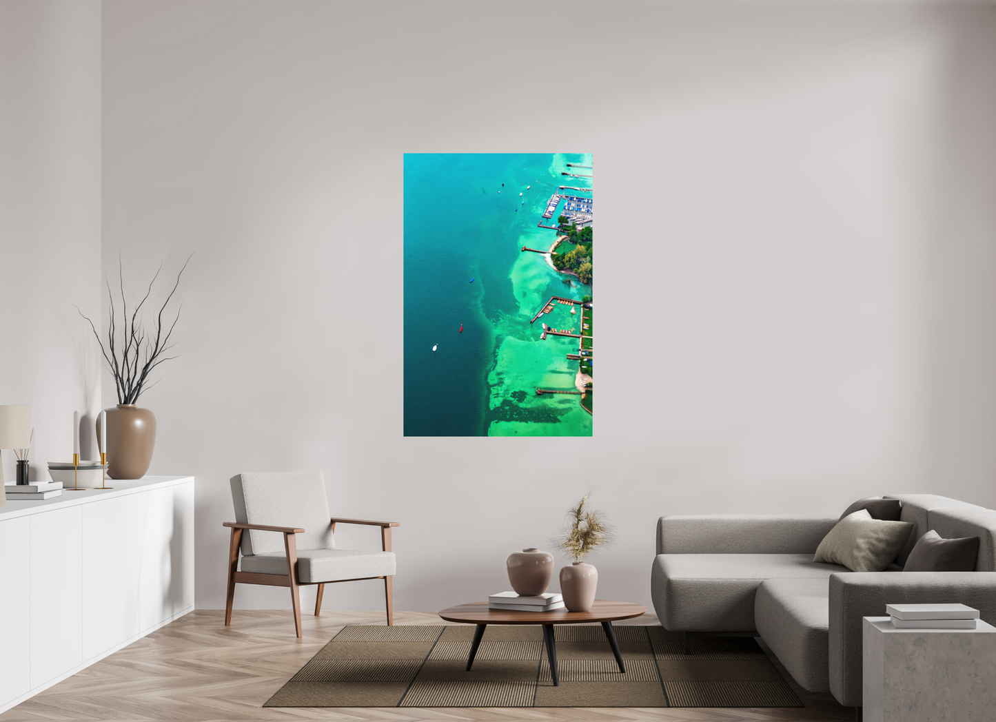 100 x 150 cm, Hahnemühle Photo Rag Bright White Mosaik über dem Tegernsee
