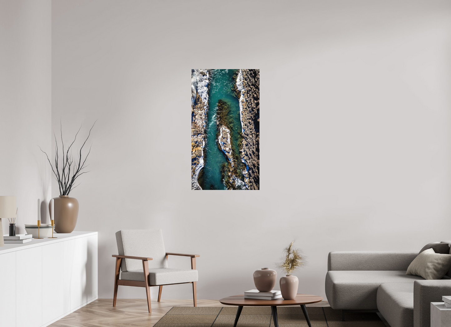 63 x 112 cm, Hahnemühle Photo Rag Bright White Studlagil – Eisblauer Canyon