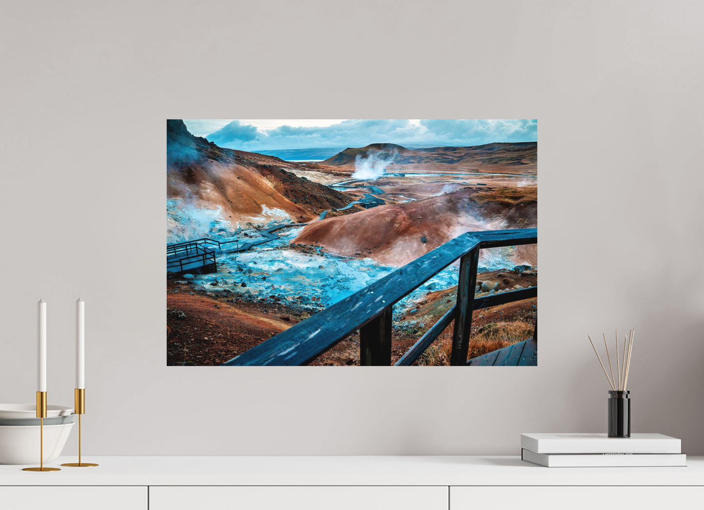 60 x 40 cm, Hahnemühle Photo Rag Bright White Geothermische Farbenpracht bei Krafla