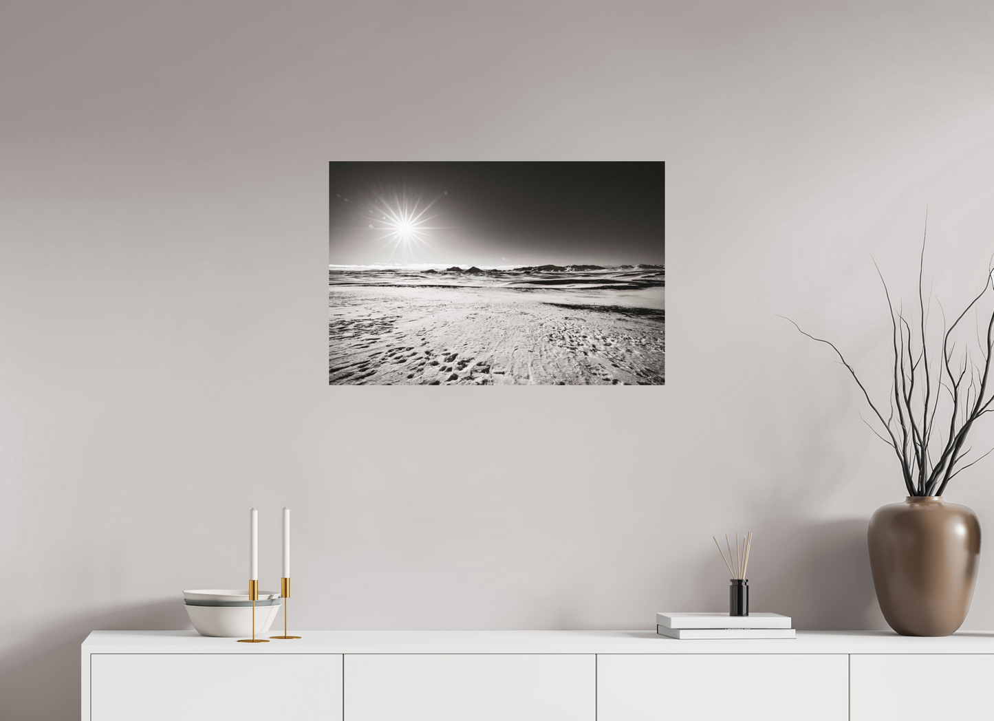 75 x 50 cm, Hahnemühle Photo Rag Bright White Winterweite unter gleißender Sonne