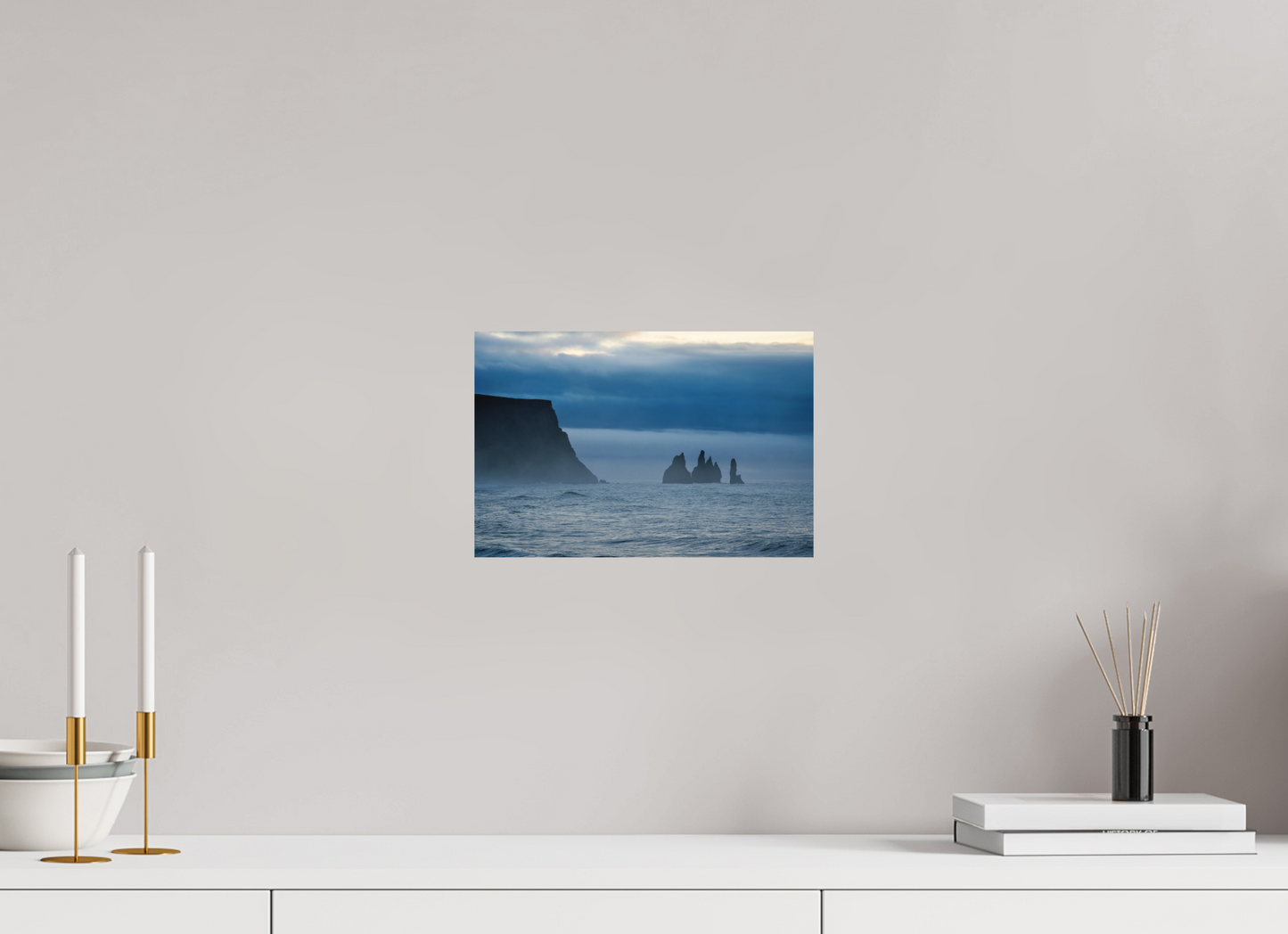 30 x 20 cm, Hahnemühle Photo Rag Bright White Reynisdrangar im Nebel