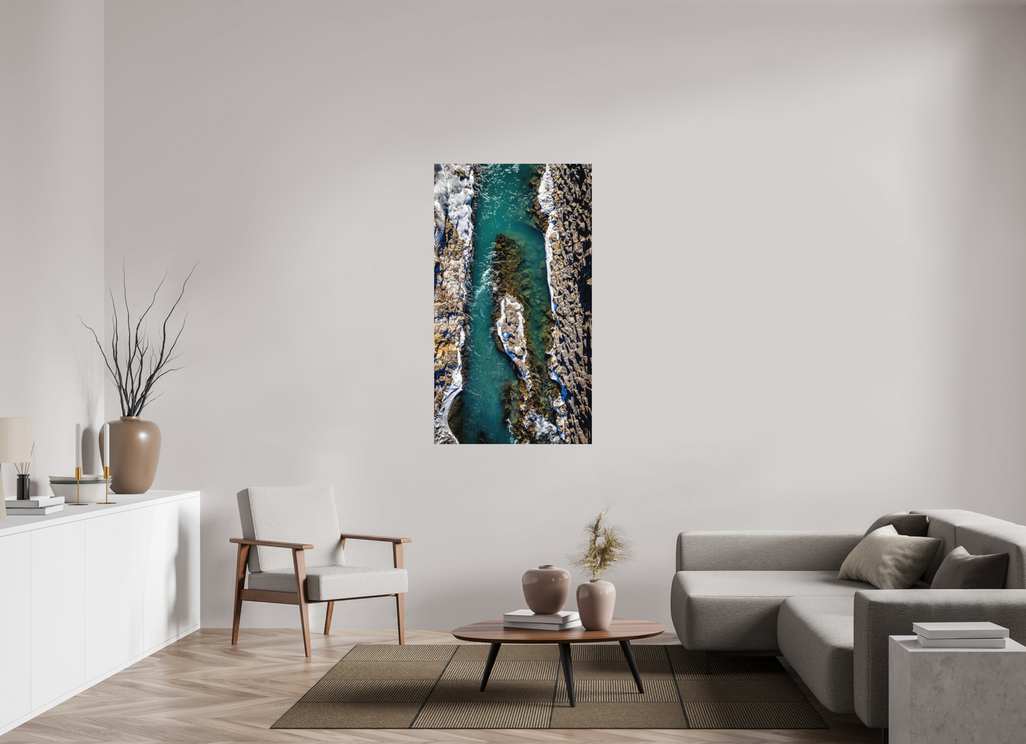 81 x 144 cm, Hahnemühle Photo Rag Bright White Studlagil – Eisblauer Canyon