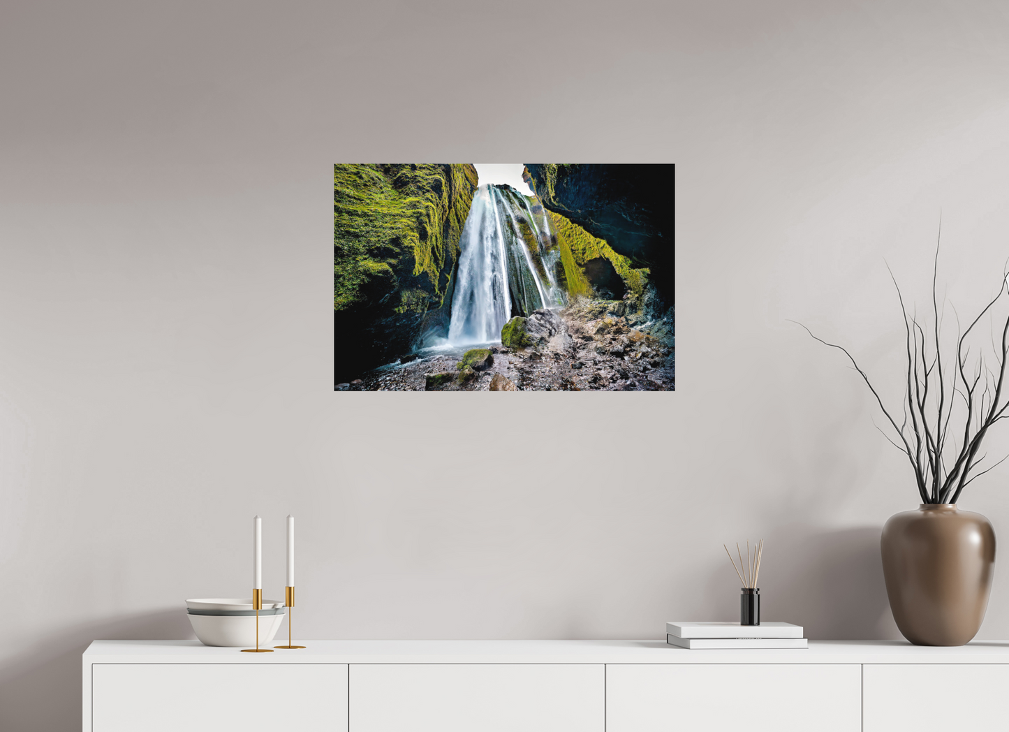 75 x 50 cm, Hahnemühle Photo Rag Bright White Gljúfrabúi – Versteckter Wasserfall