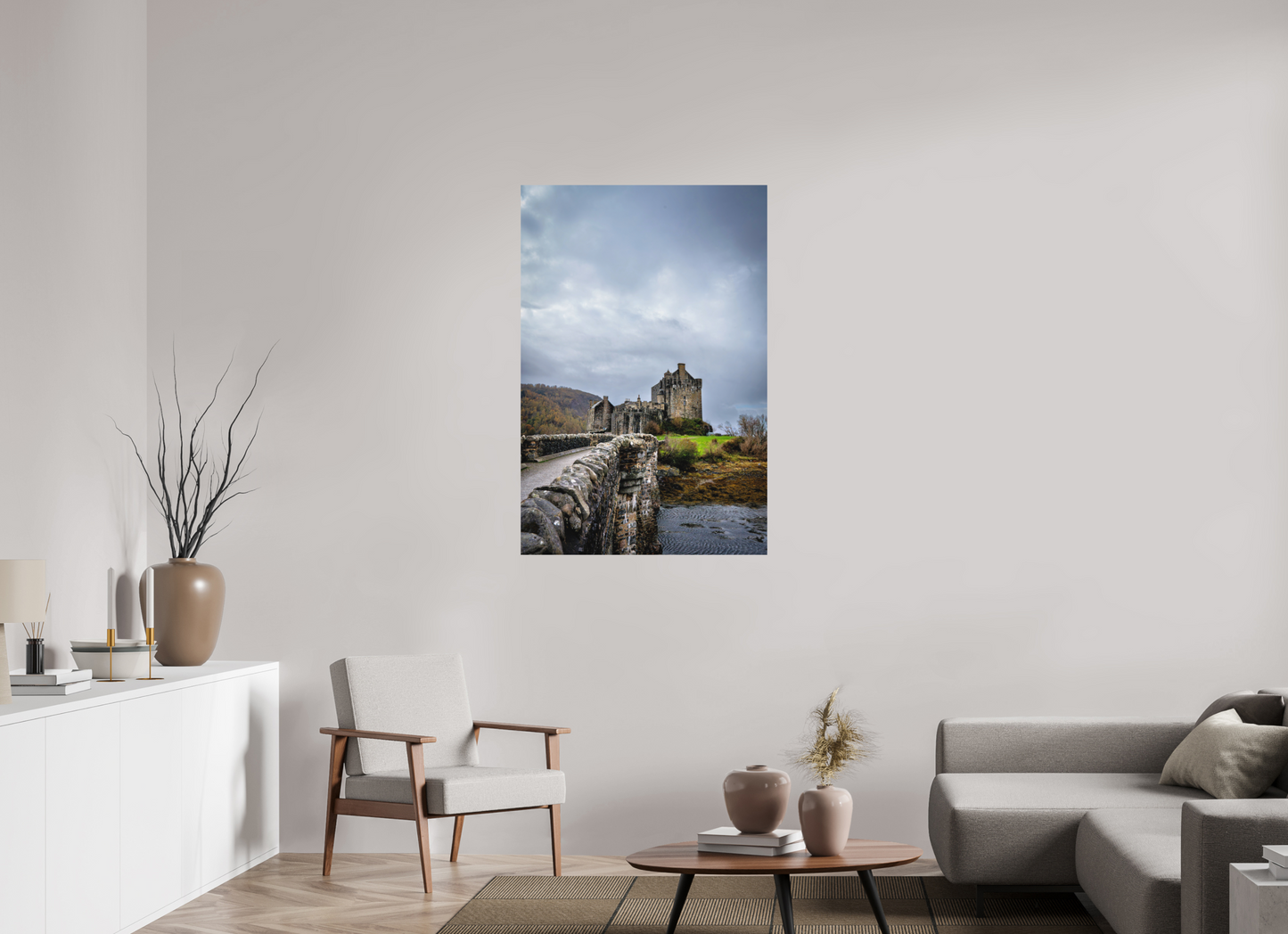 80 x 120 cm, Hahnemühle Photo Rag Bright White Eilean Donan im Sturmlicht