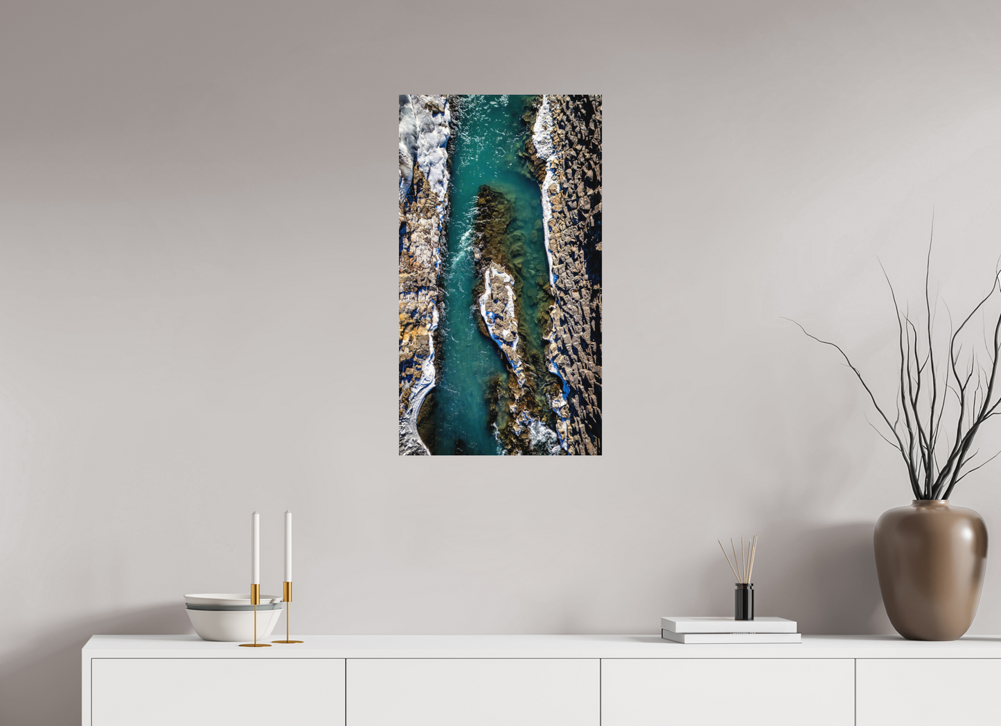 45 x 80 cm, Hahnemühle Photo Rag Bright White Studlagil – Eisblauer Canyon