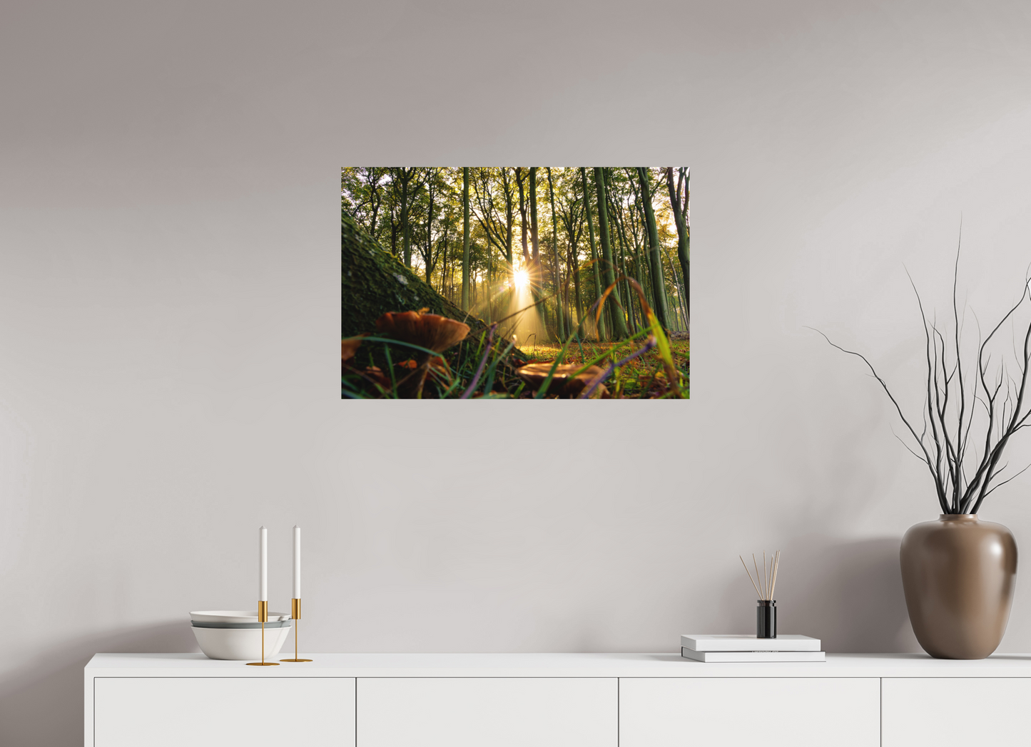 75 x 50 cm, Hahnemühle Photo Rag Bright White Sonnenstrahl im Gespensterwald