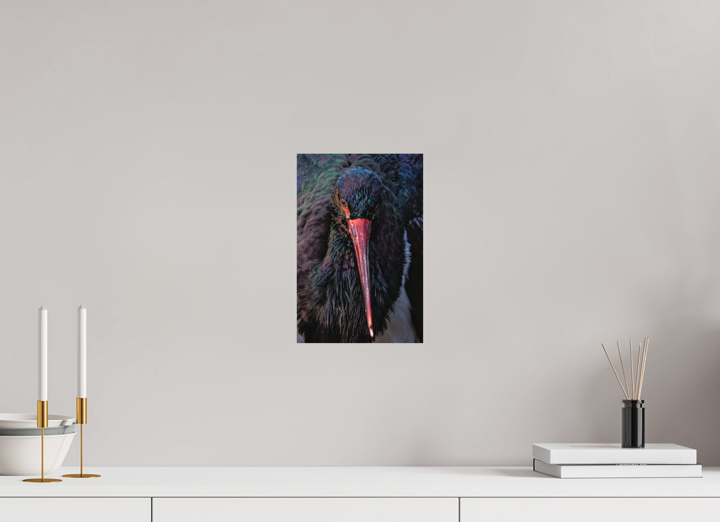 20 x 30 cm, Hahnemühle Photo Rag Bright White Blick des Schwarzstorches