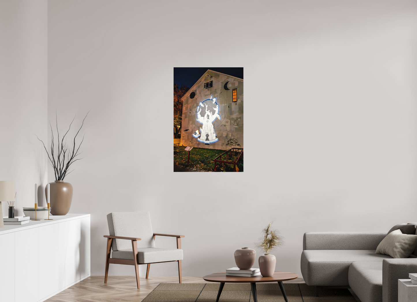 70 x 105 cm, Hahnemühle Photo Rag Bright White Reykjavík Nights – Wandkunst im Licht