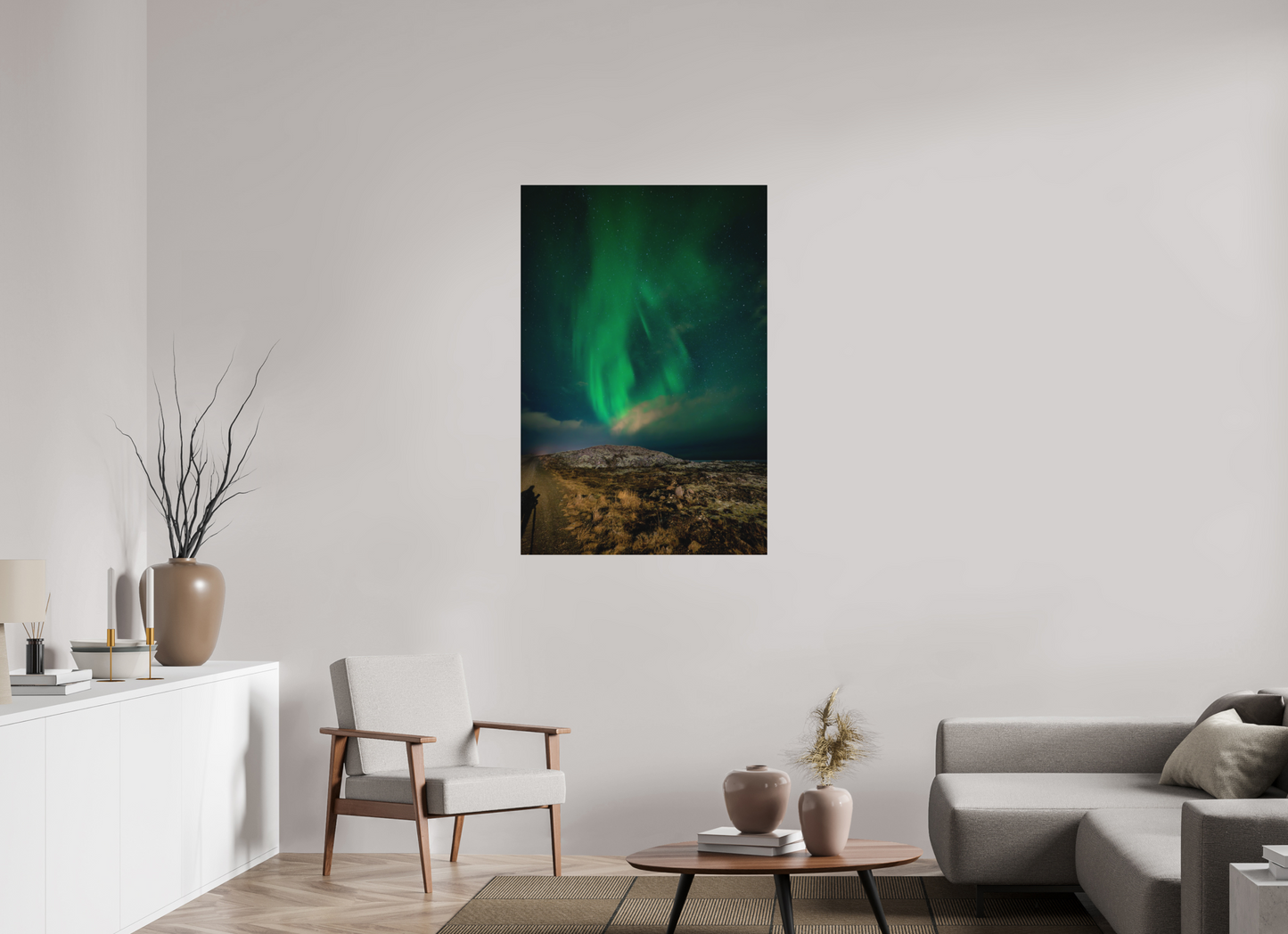 80 x 120 cm, Hahnemühle Photo Rag Bright White Schatten im Nordlicht