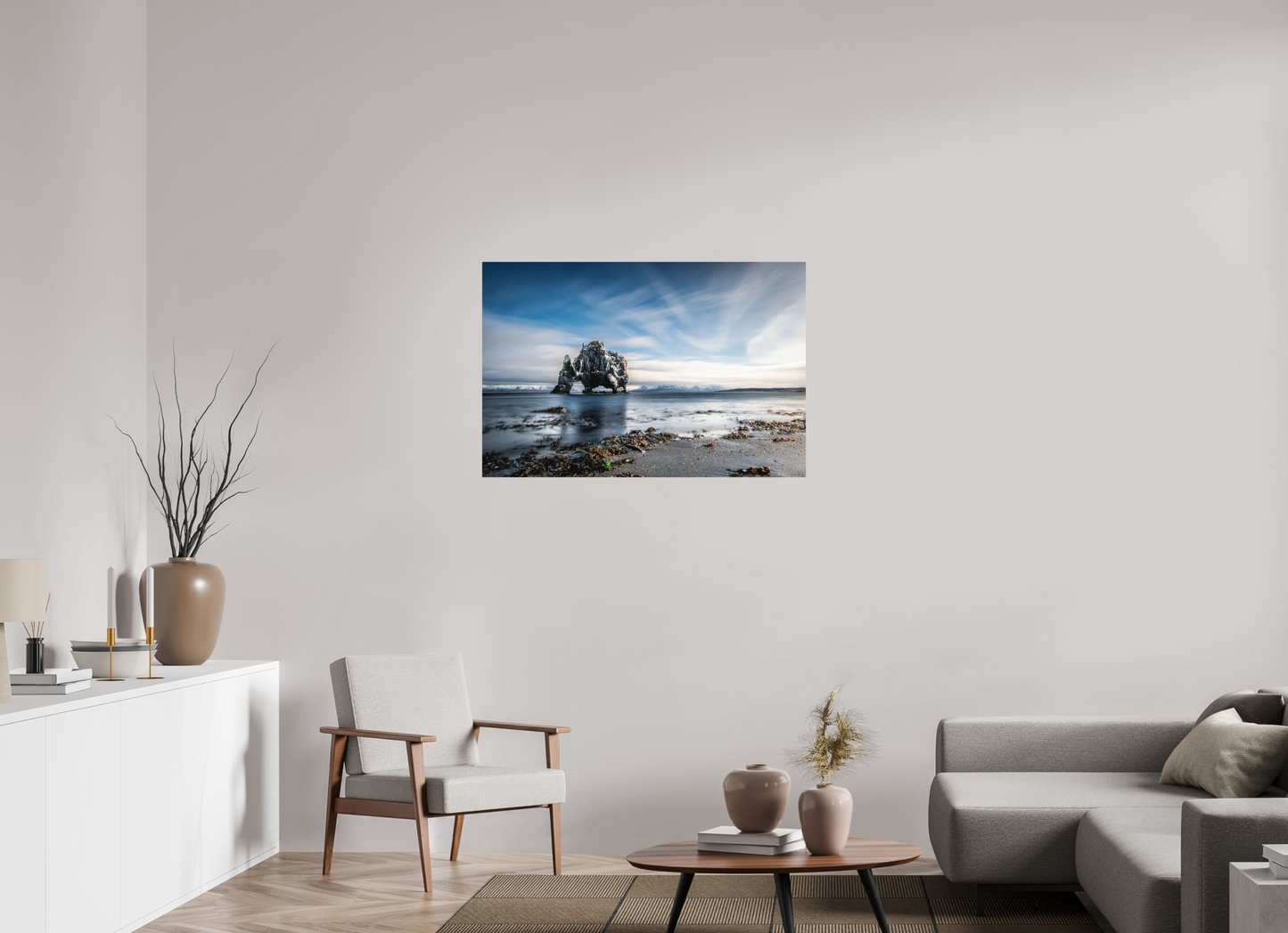 105 x 70 cm, Hahnemühle Photo Rag Bright White Hvítserkur – Der Steinriese am Meer