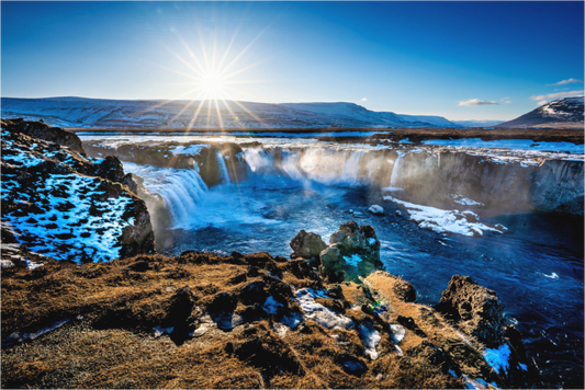 Main image Goðafoss im Winterlicht