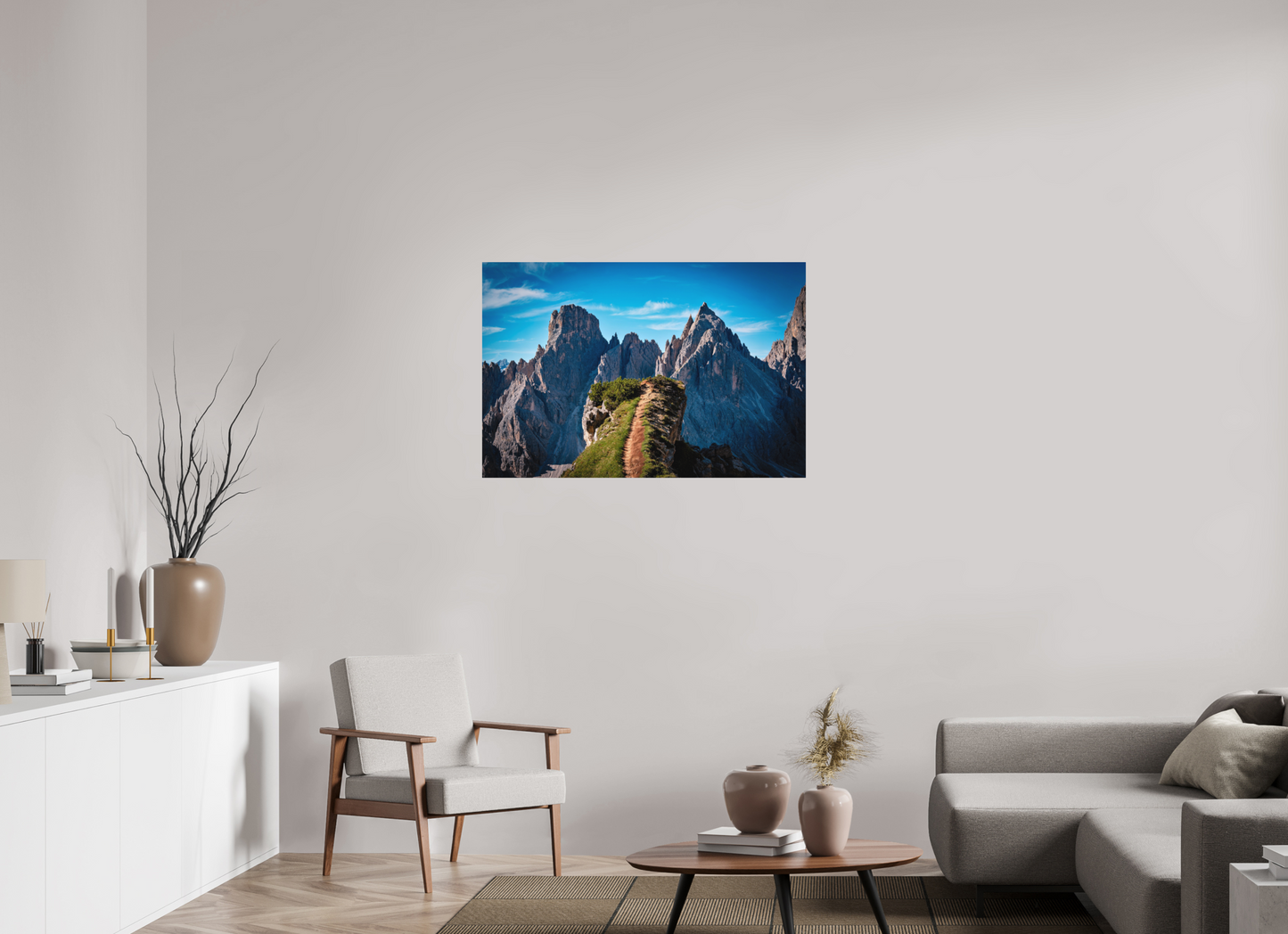 105 x 70 cm, Hahnemühle Photo Rag Bright White Pfad in den Dolomiten
