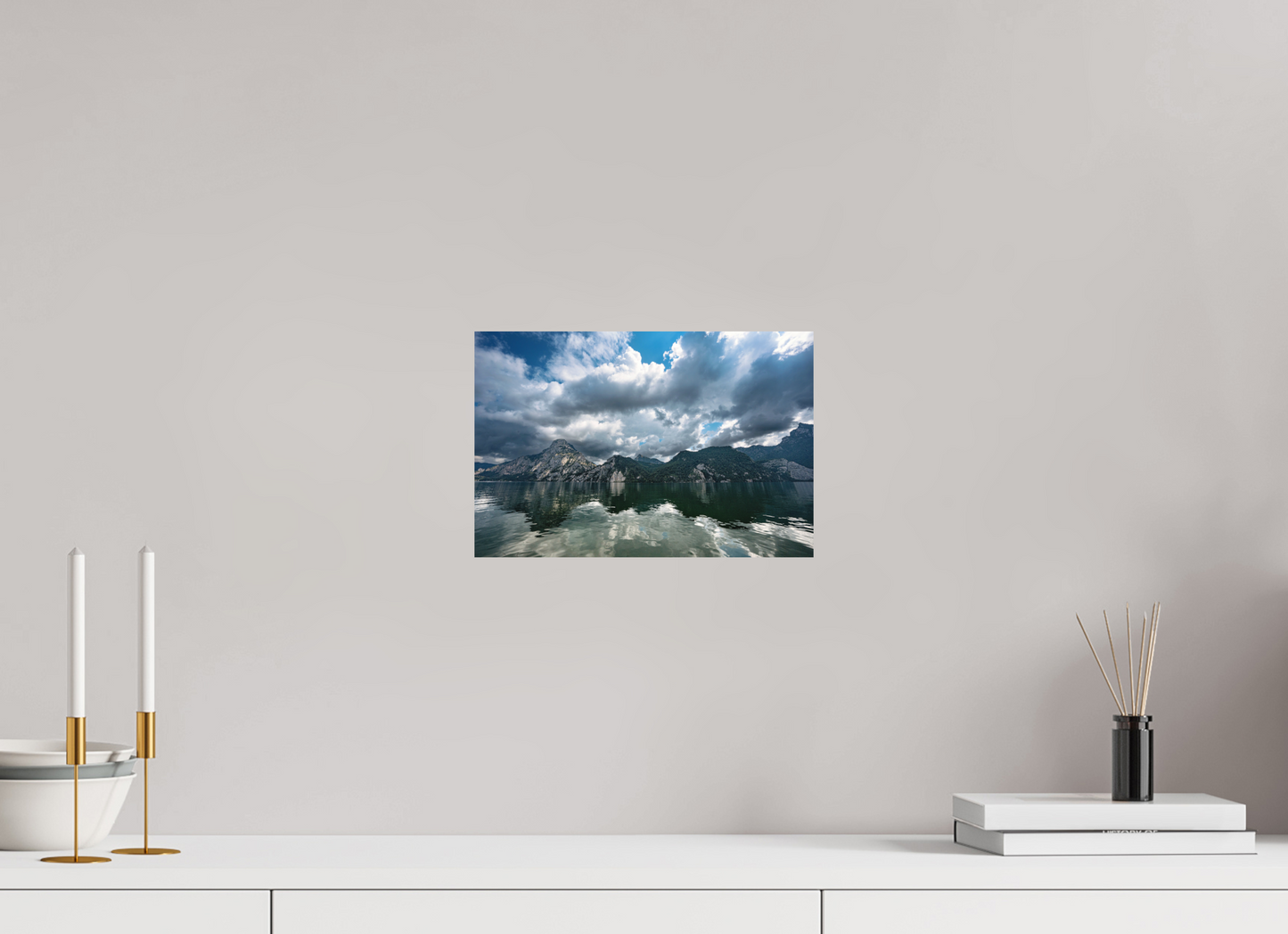 30 x 20 cm, Hahnemühle Photo Rag Bright White Traunsee Bergblick