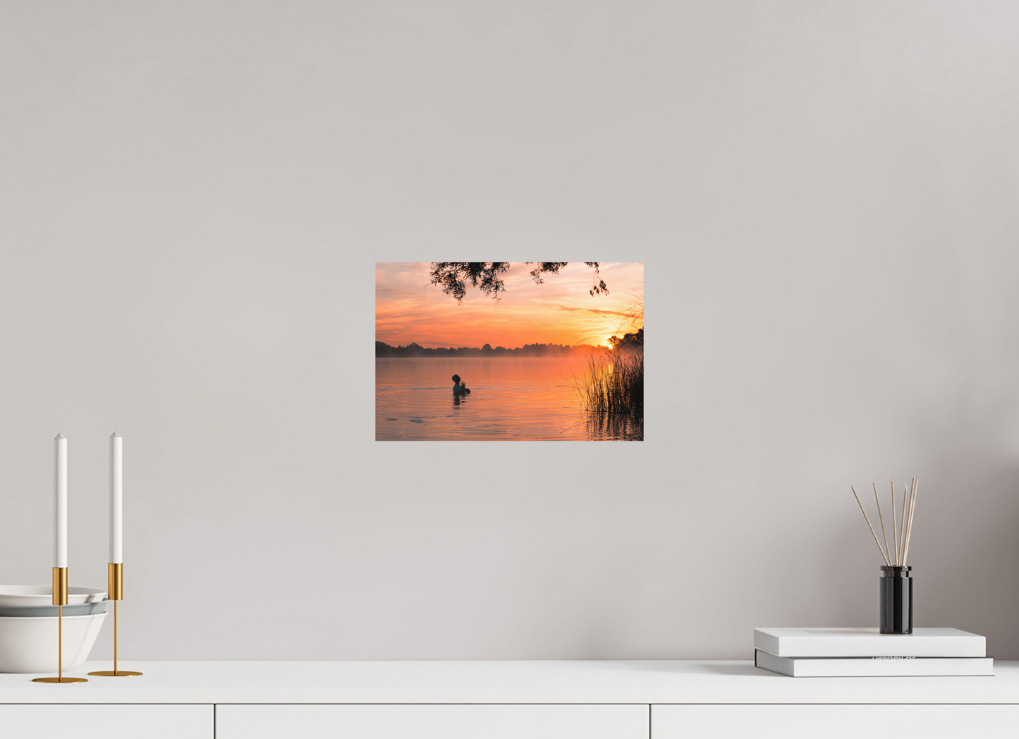 30 x 20 cm, Hahnemühle Photo Rag Bright White Yoga im See