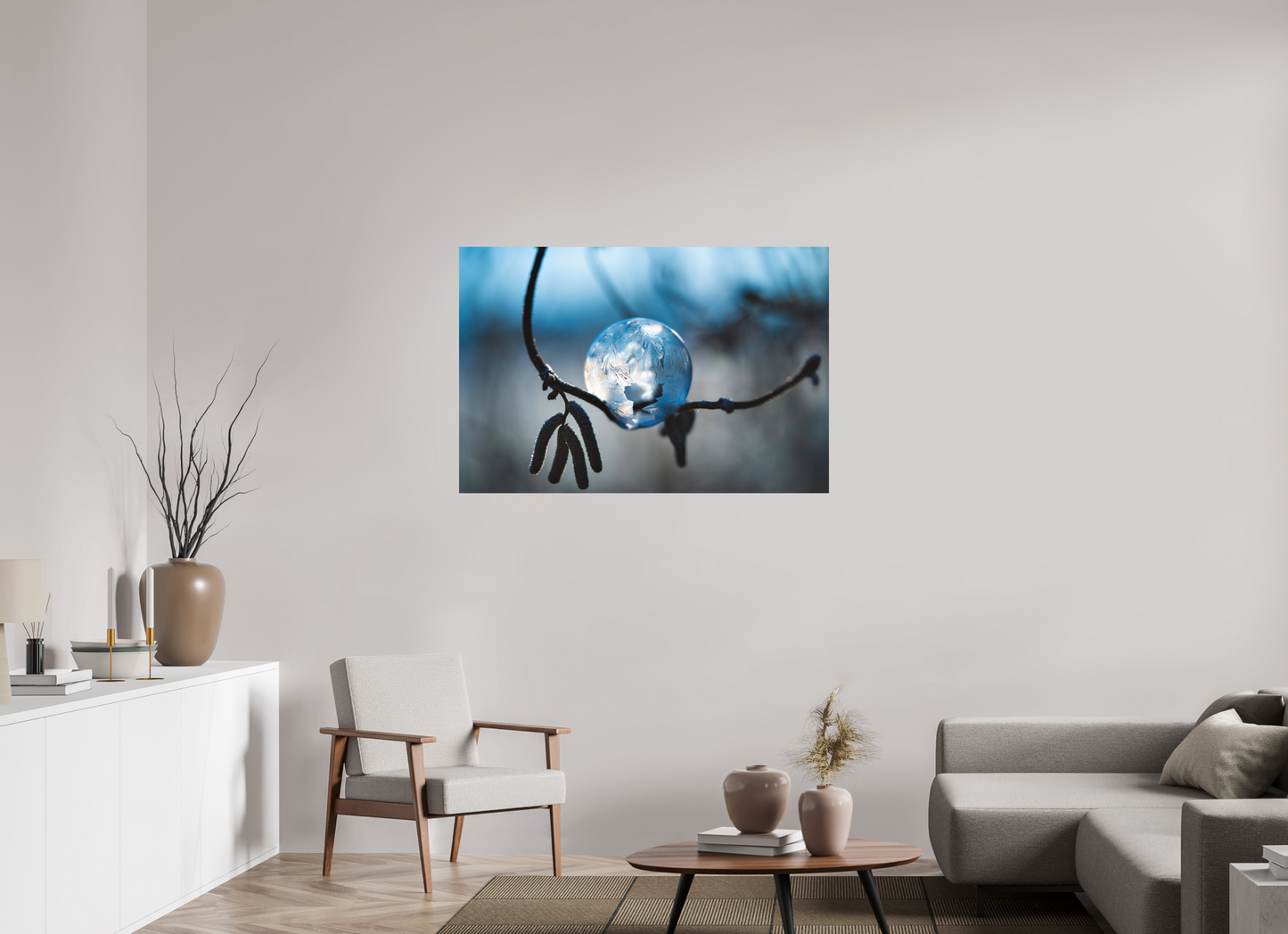 120 x 80 cm, Hahnemühle Photo Rag Bright White Gefrorene Winterblase