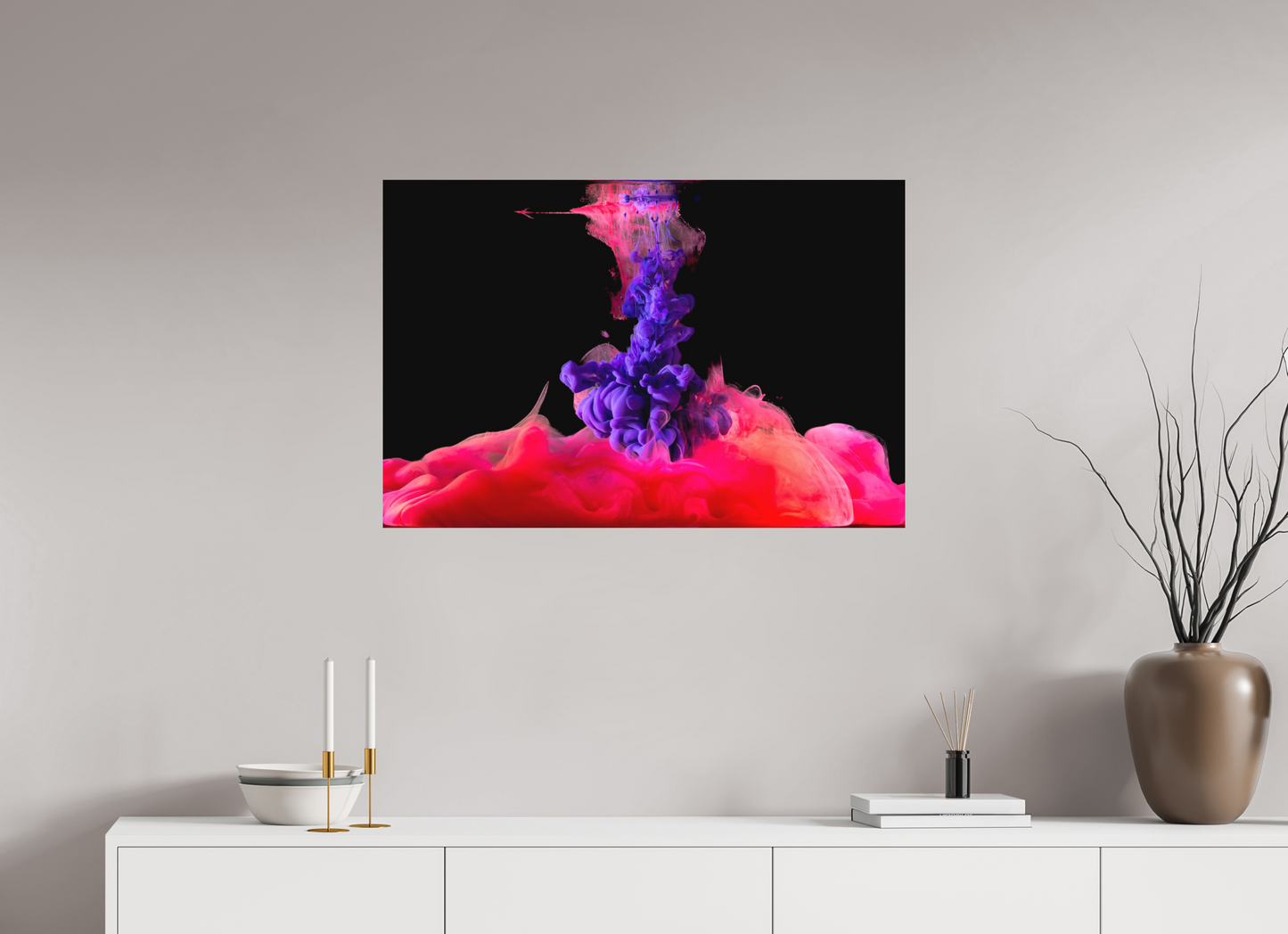 90 x 60 cm, Hahnemühle Photo Rag Bright White Acryltinte Rot-Lila