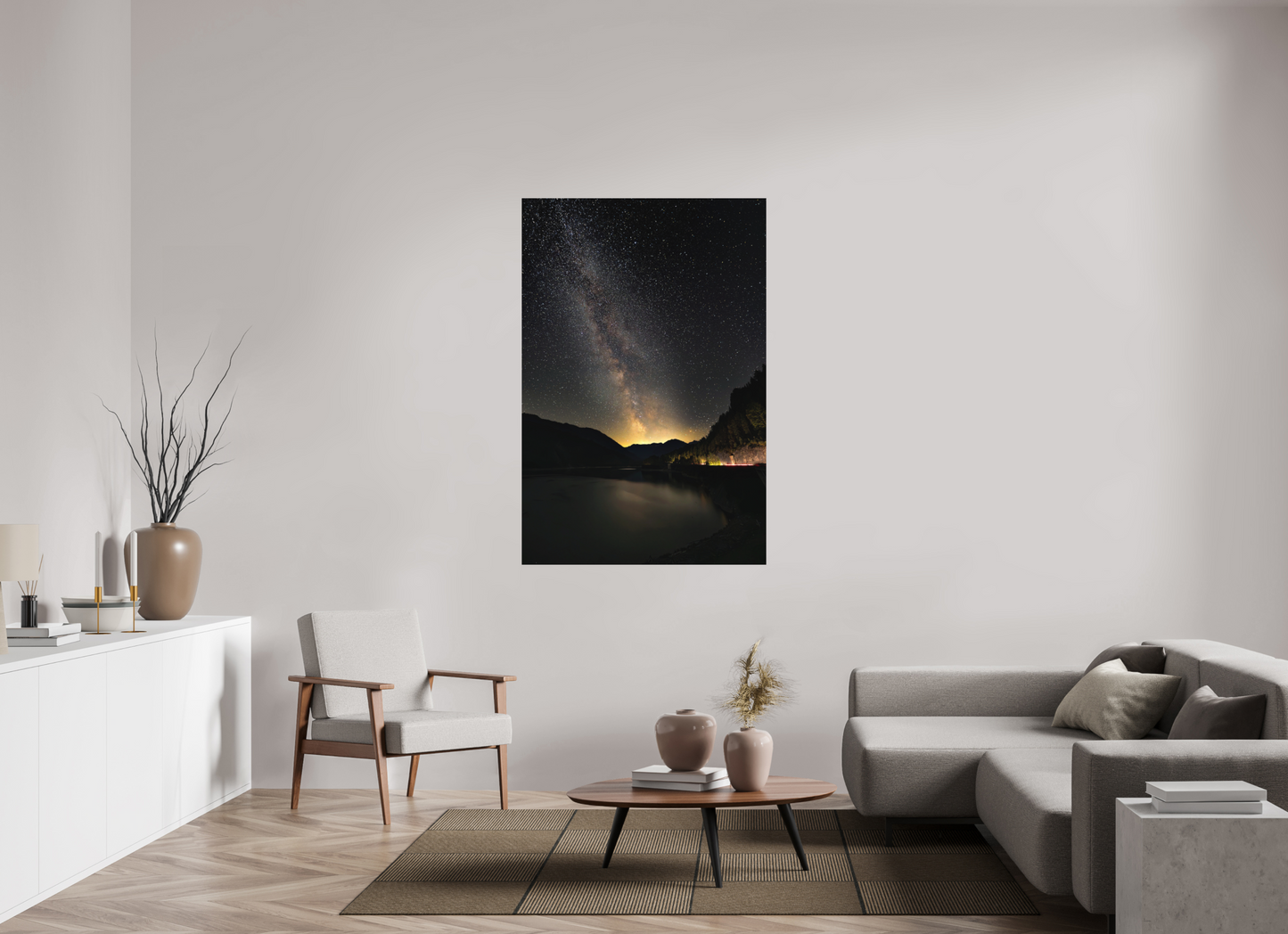 100 x 150 cm, Hahnemühle Photo Rag Bright White Milchstraße über dem Sylvensteinspeicher