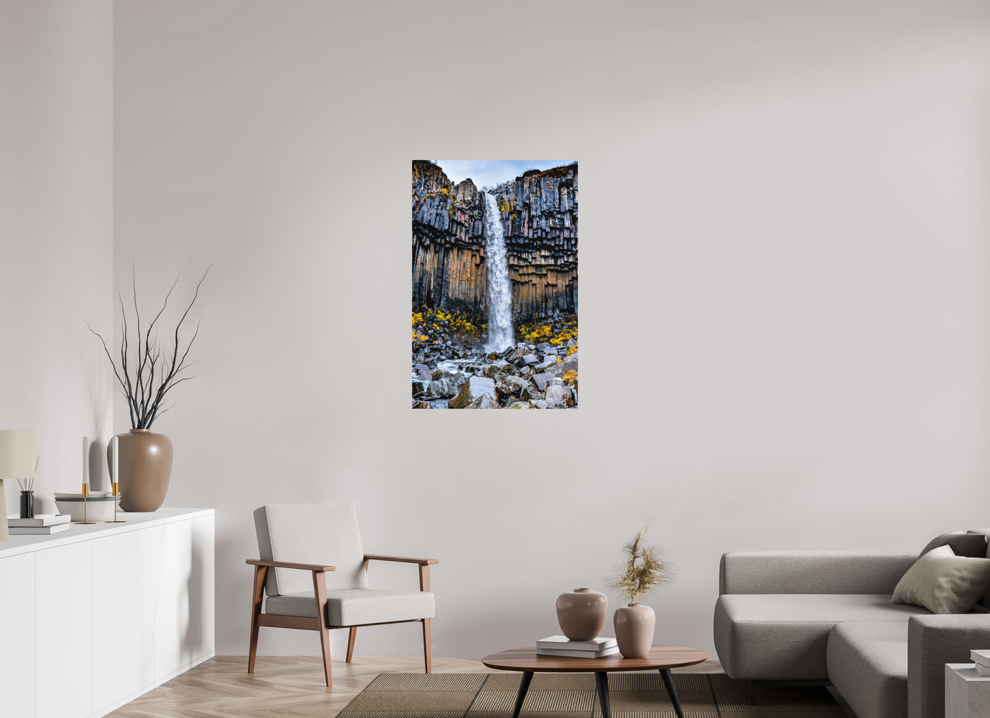 70 x 105 cm, Hahnemühle Photo Rag Bright White Svartifoss – Die Orgelwände aus Basalt
