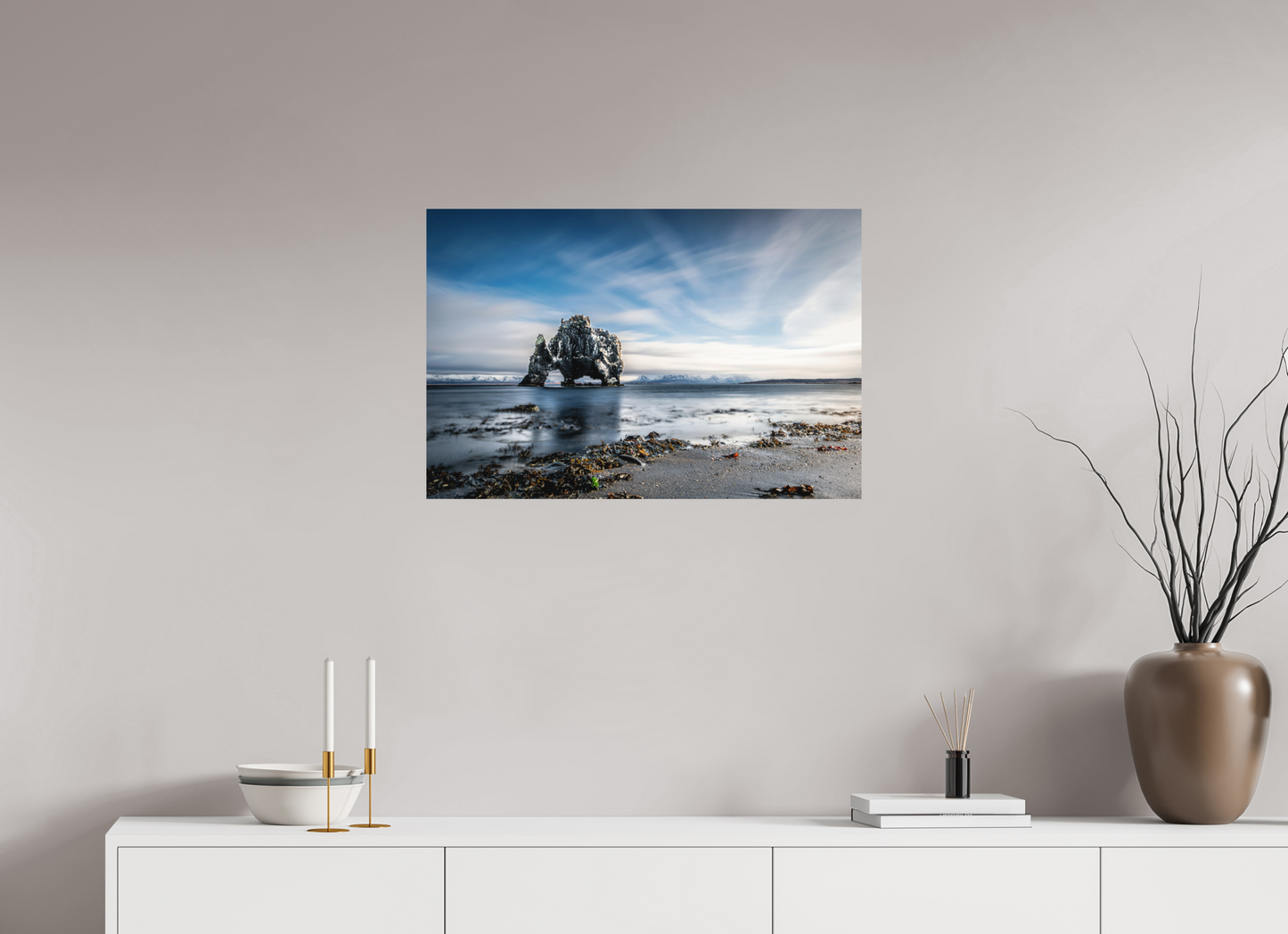 75 x 50 cm, Hahnemühle Photo Rag Bright White Hvítserkur – Der Steinriese am Meer