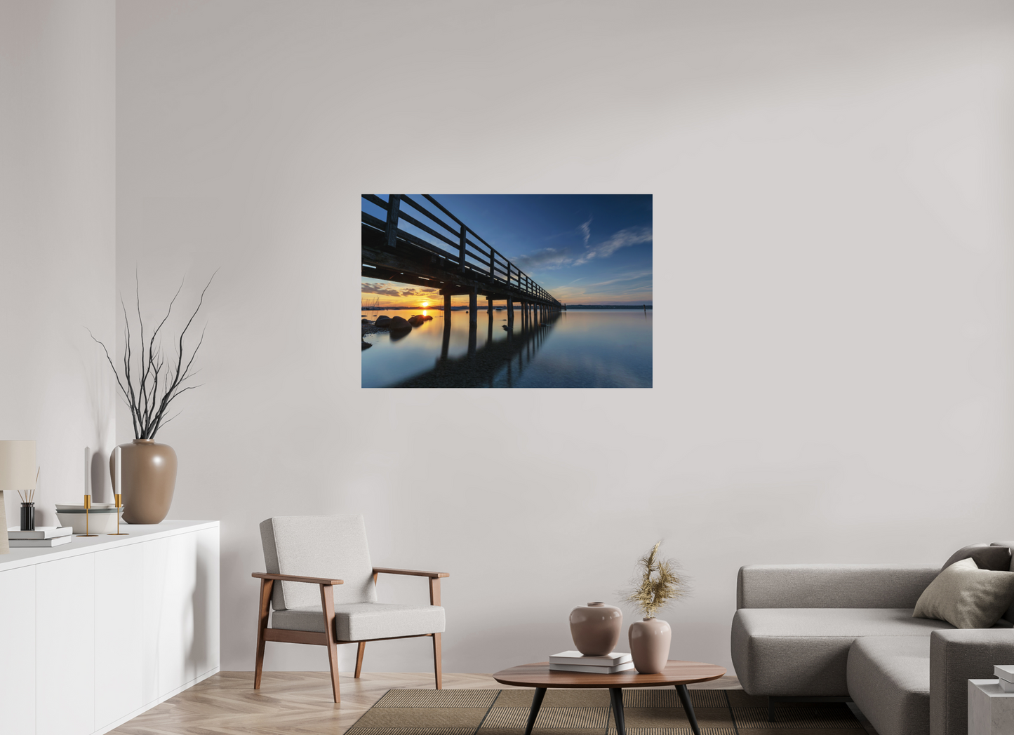 120 x 80 cm, Hahnemühle Photo Rag Bright White Sonnenaufgang am Ammersee
