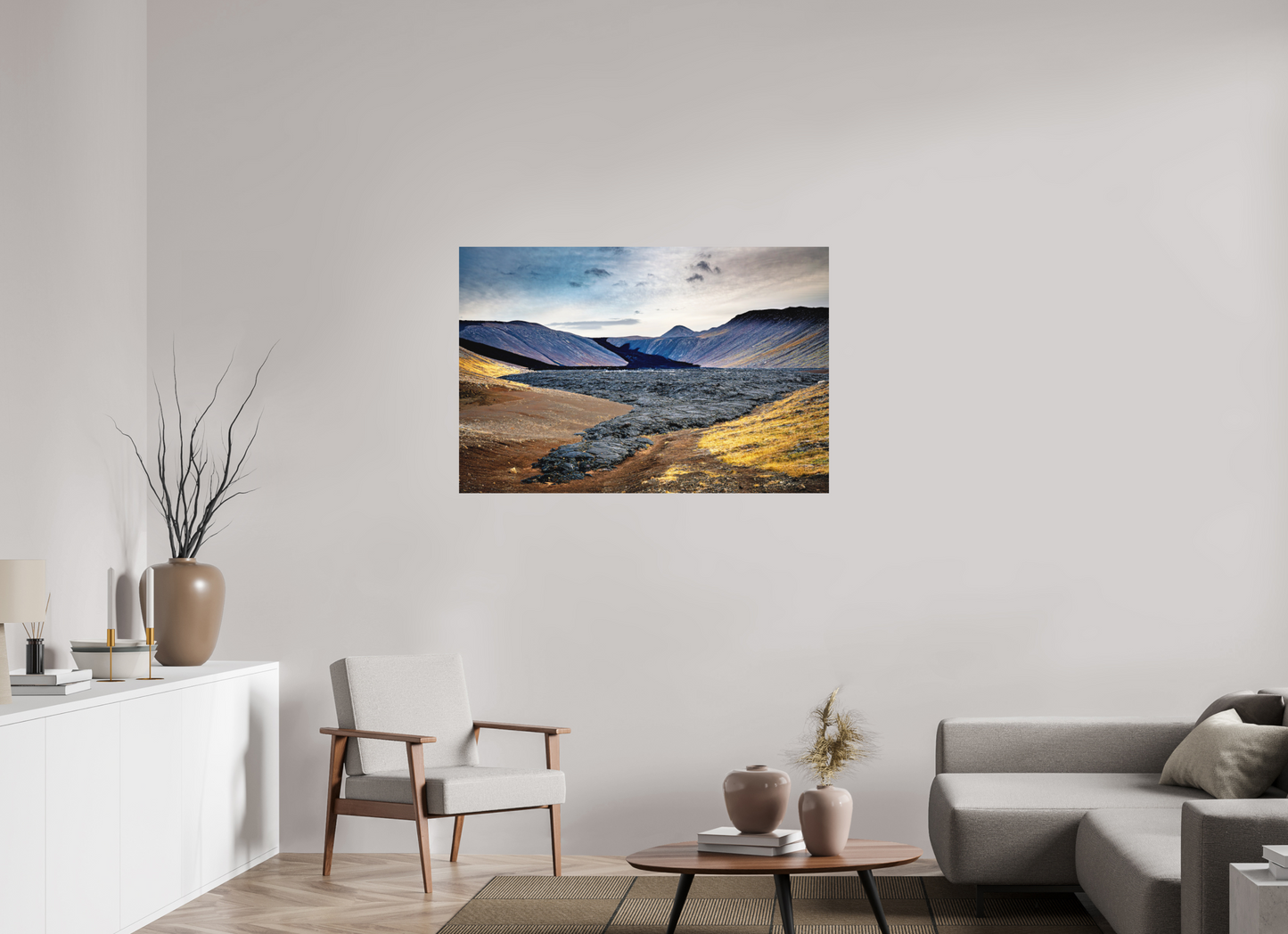 120 x 80 cm, Hahnemühle Photo Rag Bright White Lavastrom im Tal