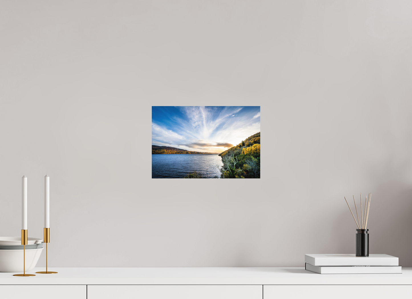 30 x 20 cm, Hahnemühle Photo Rag Bright White Loch Ness – Golden Light