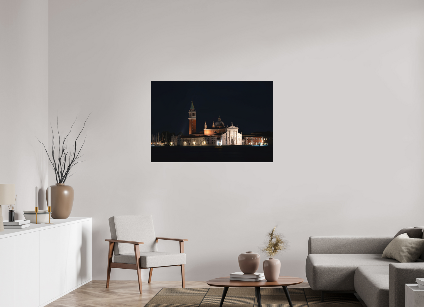 120 x 80 cm, Hahnemühle Photo Rag Bright White San Giorgio Maggiore bei Nacht
