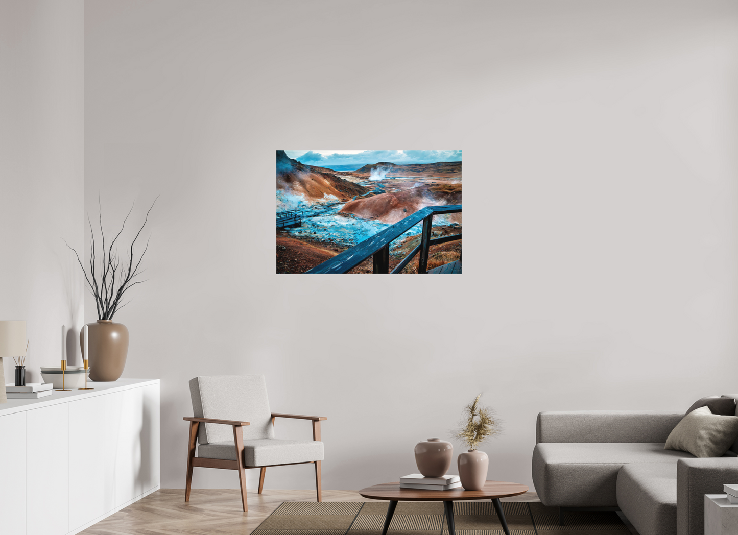 105 x 70 cm, Hahnemühle Photo Rag Bright White Geothermische Farbenpracht bei Krafla