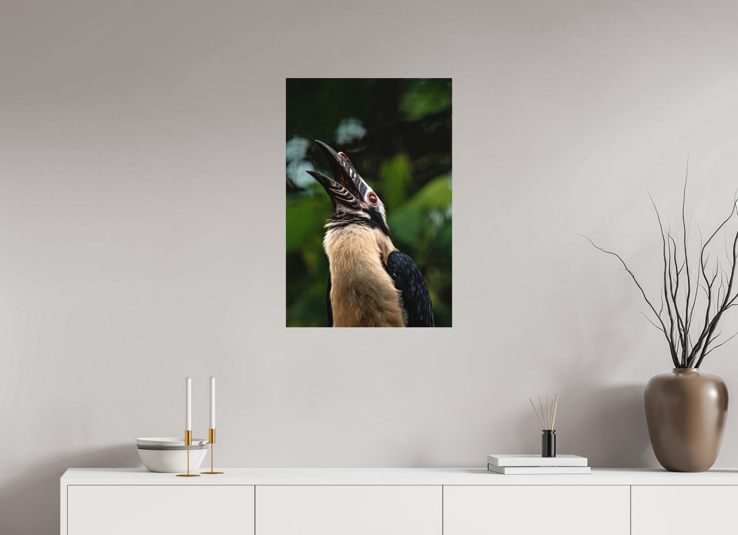 50 x 75 cm, Hahnemühle Photo Rag Bright White Ruf des Hornvogels