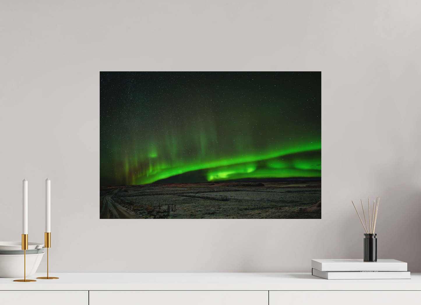 60 x 40 cm, Hahnemühle Photo Rag Bright White Gefrorene Spur ins Licht – Belohnung nach -17°