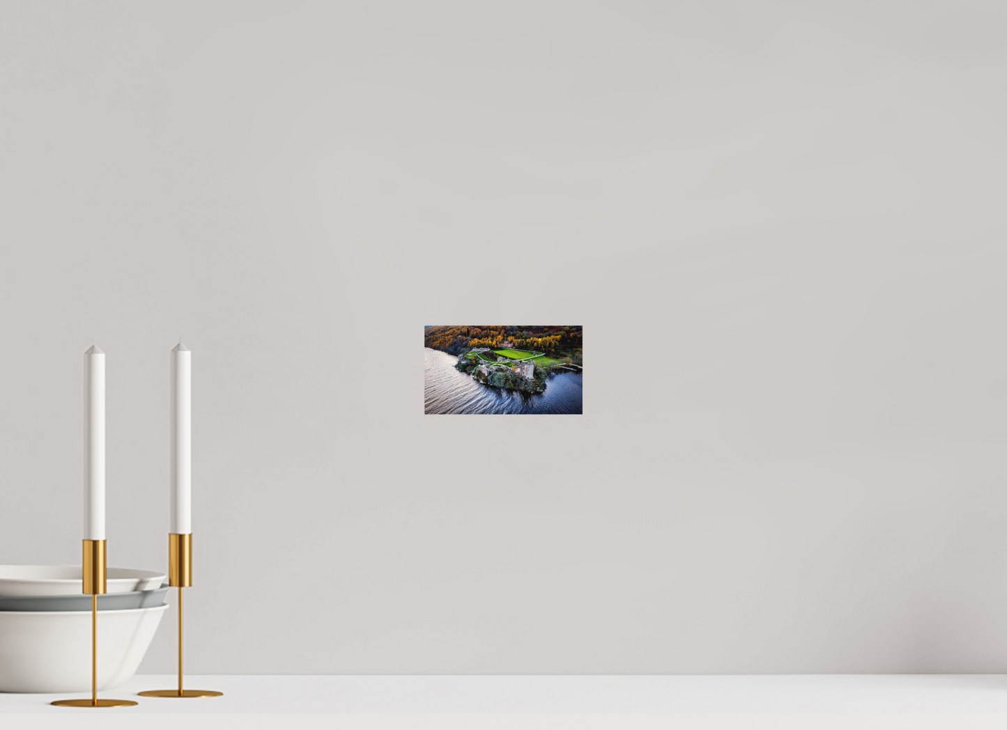 16 x 9 cm, Hahnemühle Photo Rag Bright White Urquhart Castle am Loch Ness“