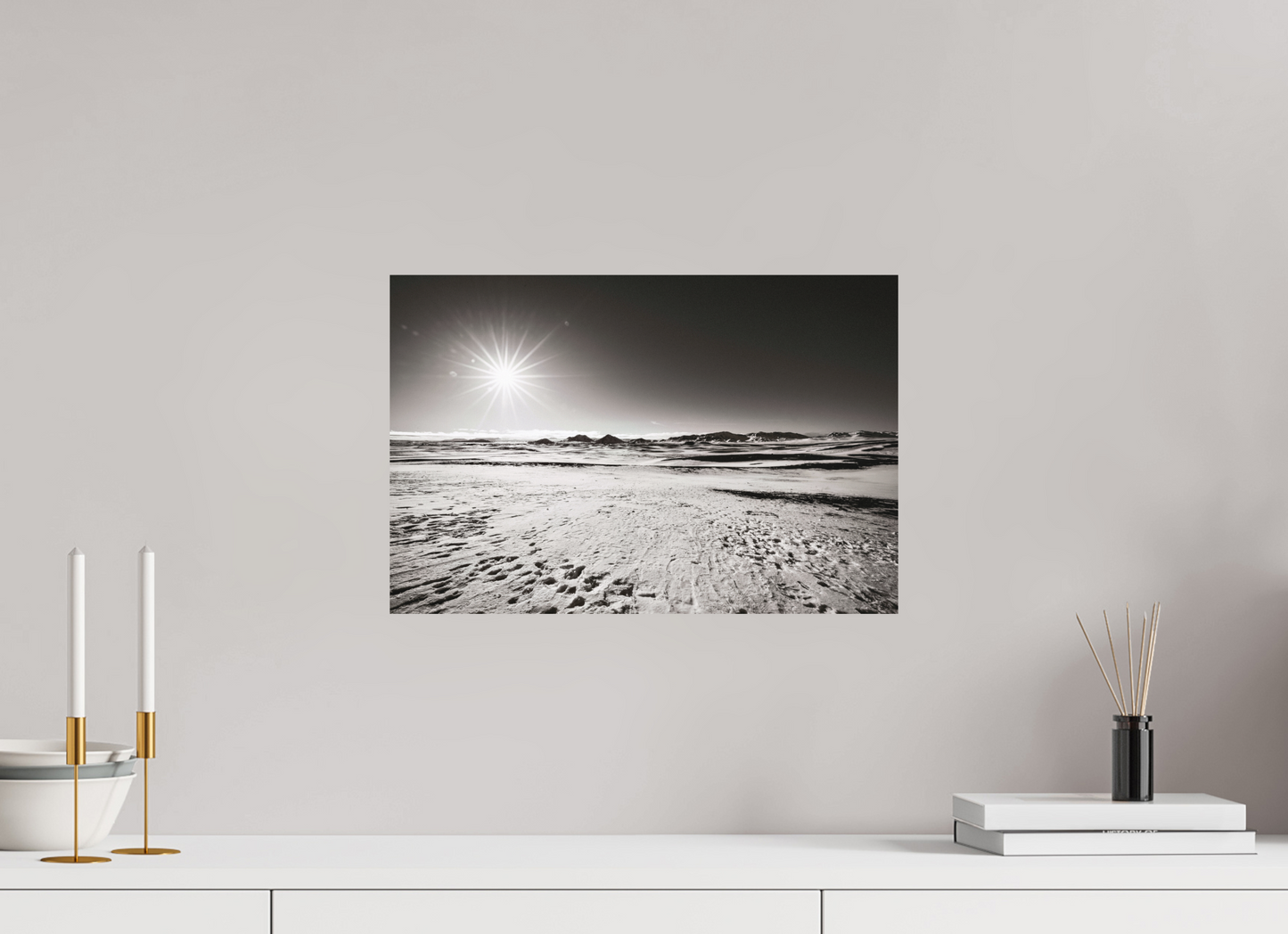 45 x 30 cm, Hahnemühle Photo Rag Bright White Winterweite unter gleißender Sonne