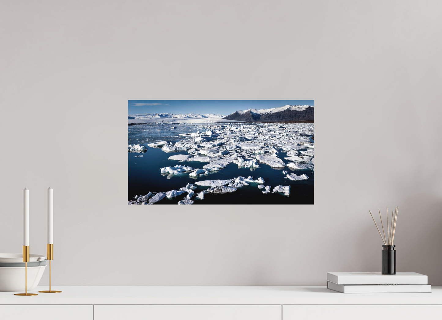 48 x 27 cm, Hahnemühle Photo Rag Bright White Eisige Weite – Jökulsárlón
