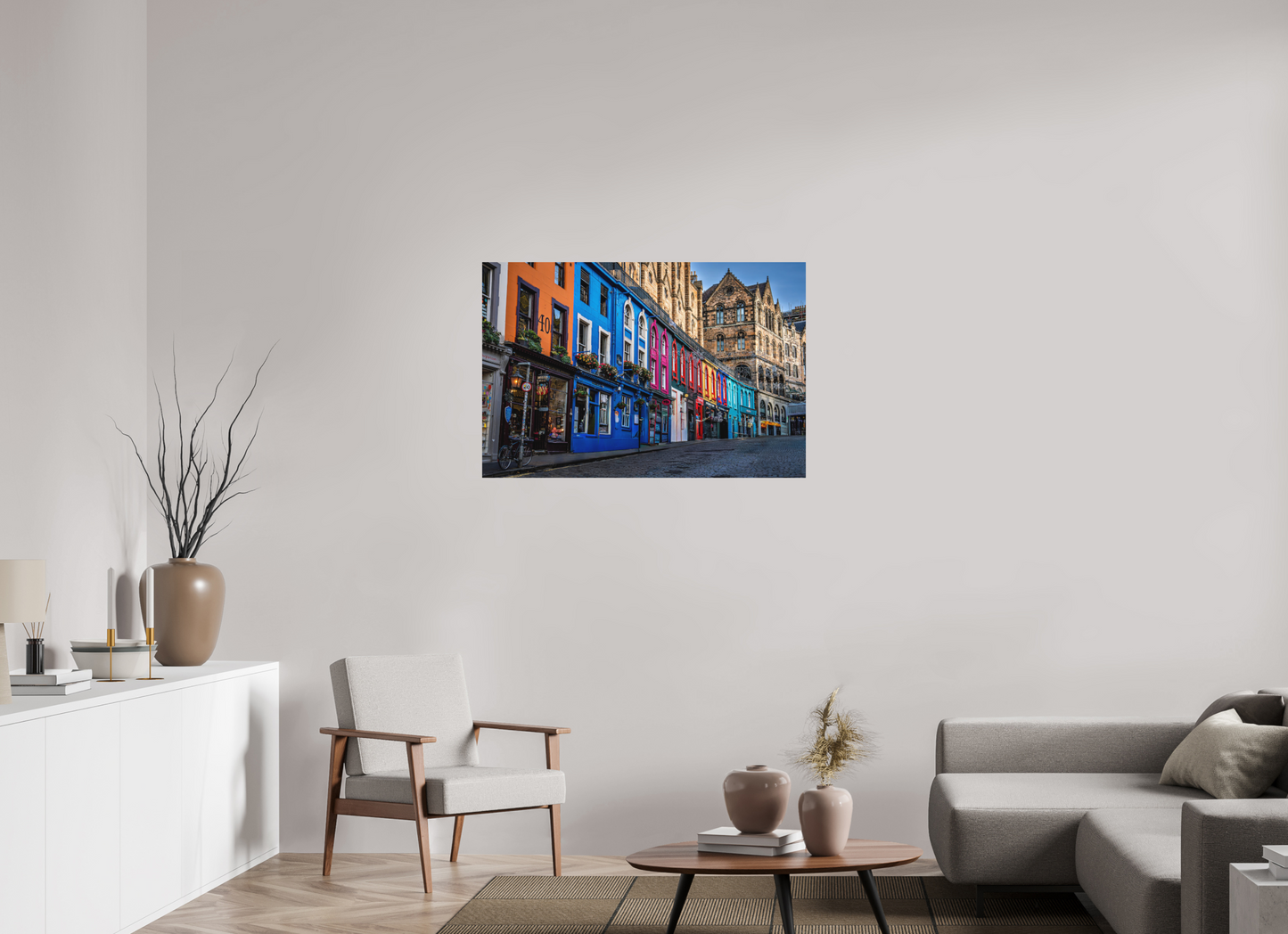 105 x 70 cm, Hahnemühle Photo Rag Bright White Victoria Street – Edinburghs Farbenpracht