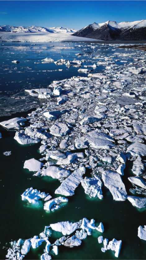 Main image Jökulsárlón aus der Höhe