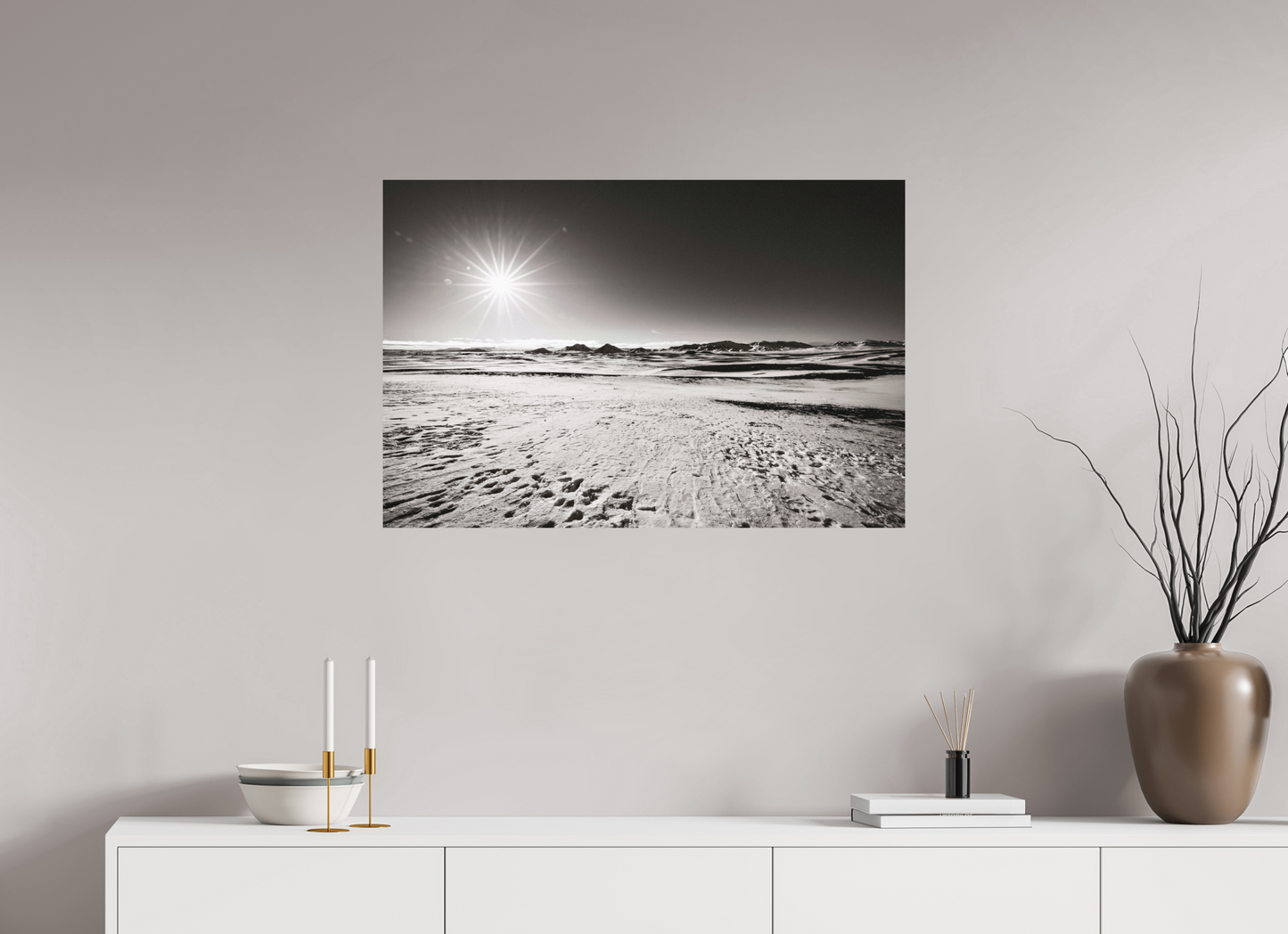 90 x 60 cm, Hahnemühle Photo Rag Bright White Winterweite unter gleißender Sonne