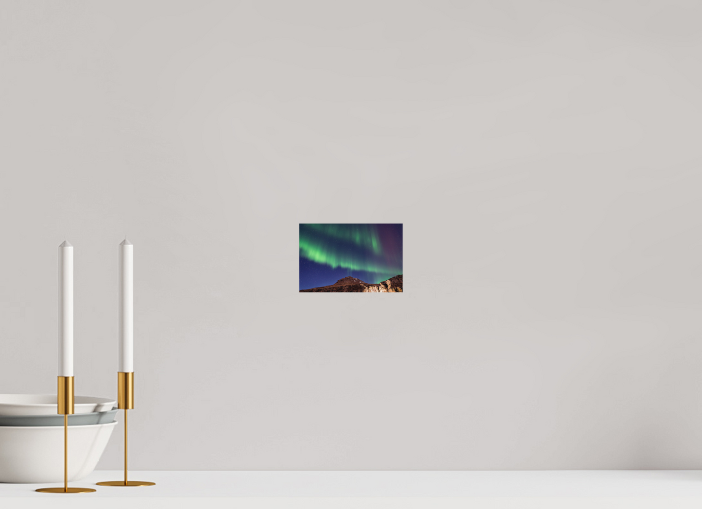 15 x 10 cm, Hahnemühle Photo Rag Bright White Aurora über den Ostfjorden