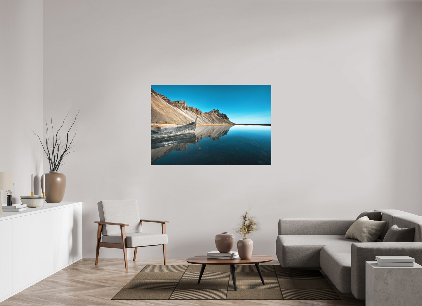 150 x 100 cm, Hahnemühle Photo Rag Bright White Spiegelung im perfekten Morgenlicht
