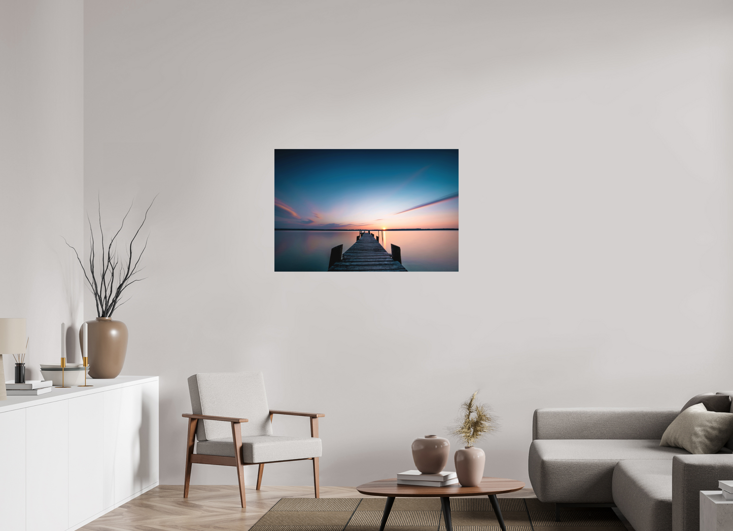 105 x 70 cm, Hahnemühle Photo Rag Bright White Sonnenuntergang am Ammersee