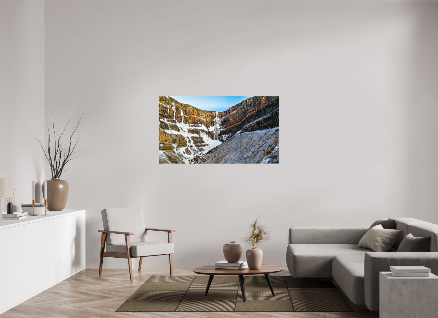 144 x 81 cm, Hahnemühle Photo Rag Bright White Hengifoss – Farben der Erde