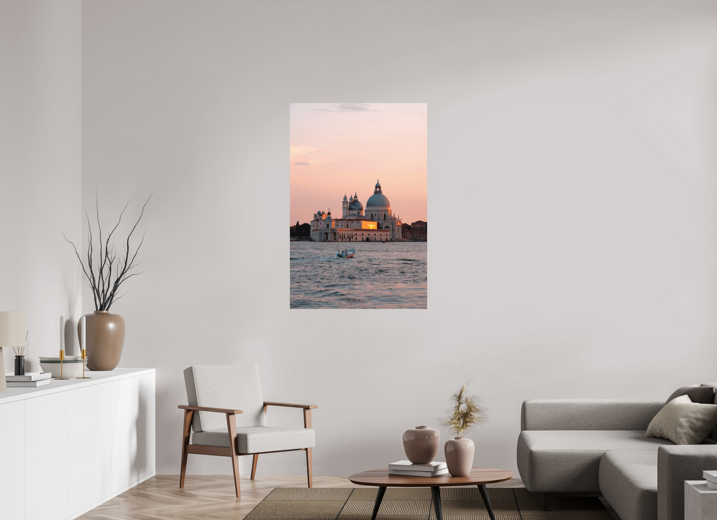 80 x 120 cm, Hahnemühle Photo Rag Bright White Santa Maria della Salute bei Sonnenuntergang