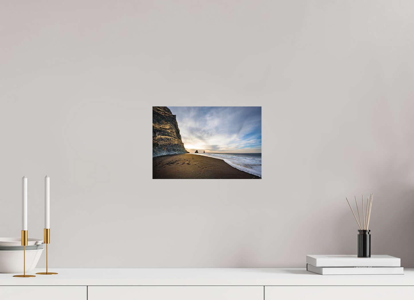 30 x 20 cm, Hahnemühle Photo Rag Bright White Reynisfjara – Golden Hour