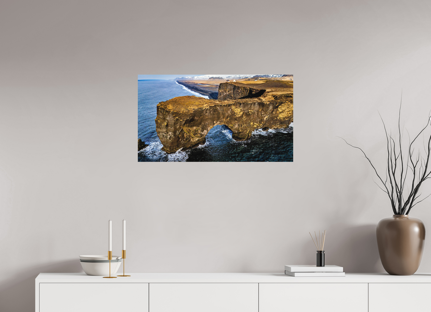 80 x 45 cm, Hahnemühle Photo Rag Bright White Dyrhólaey – Das Tor zum Atlantik