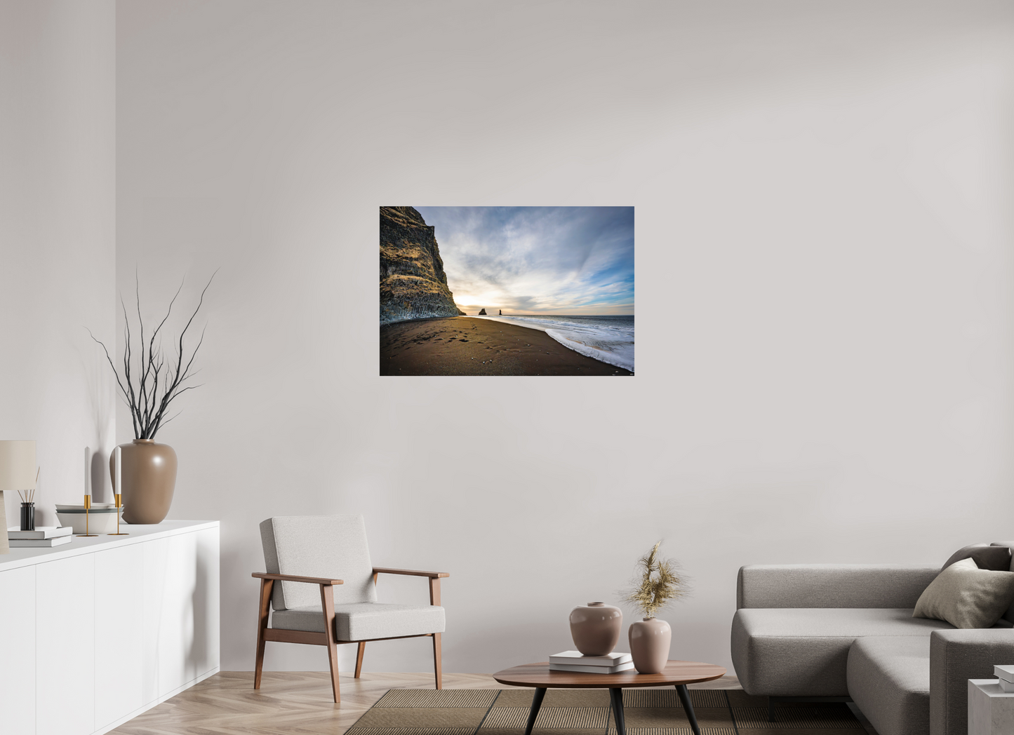 105 x 70 cm, Hahnemühle Photo Rag Bright White Reynisfjara – Golden Hour